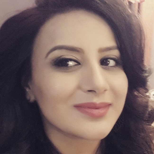 Pooja Gandhi as seen in a selfie that was taken in April 2015