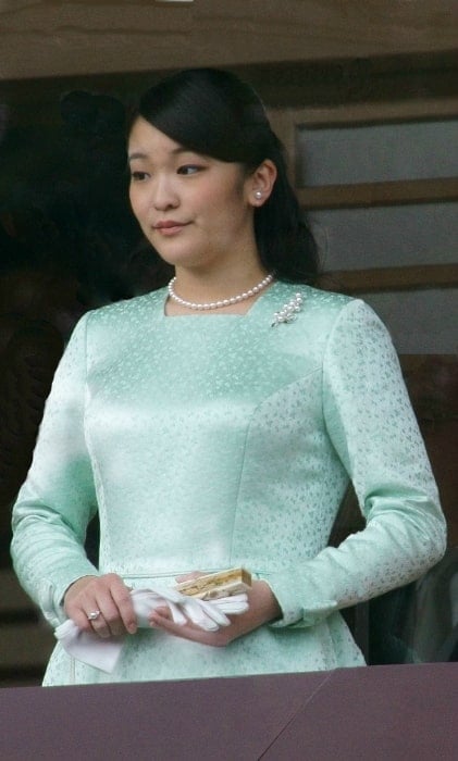 Princess Mako of Akishino at the Tokyo Imperial Palace during the New Year's Greeting in 2015