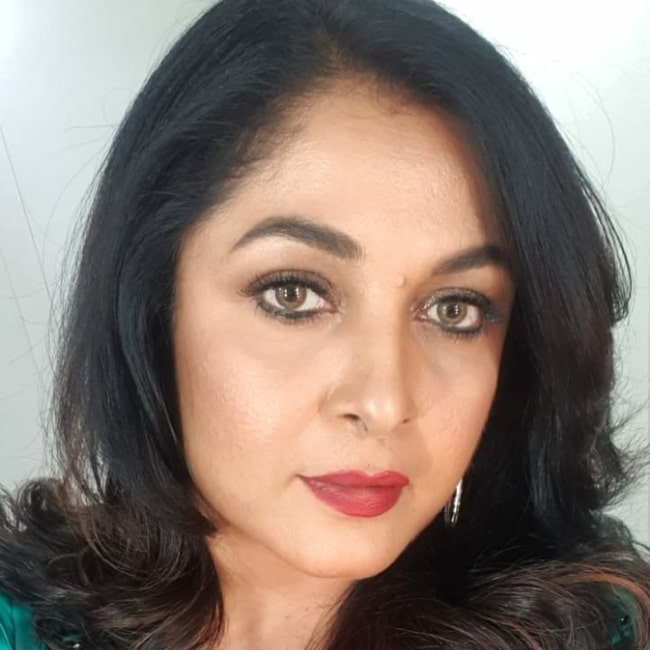 Ramya Krishnan as seen in a selfie that was taken in August 2021