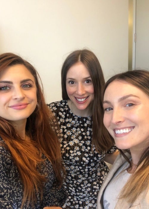 Sasha Sagan as seen in a picture that was taken with Elizabeth Schild Kott and Stephanie Falcon Simbari in March 2020, at Pacific Design Center