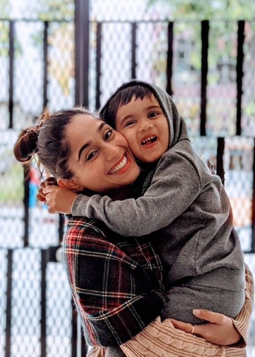 Soumya Seth in a picture with her son Ayden Kapoor in San Francisco, California in November 2021