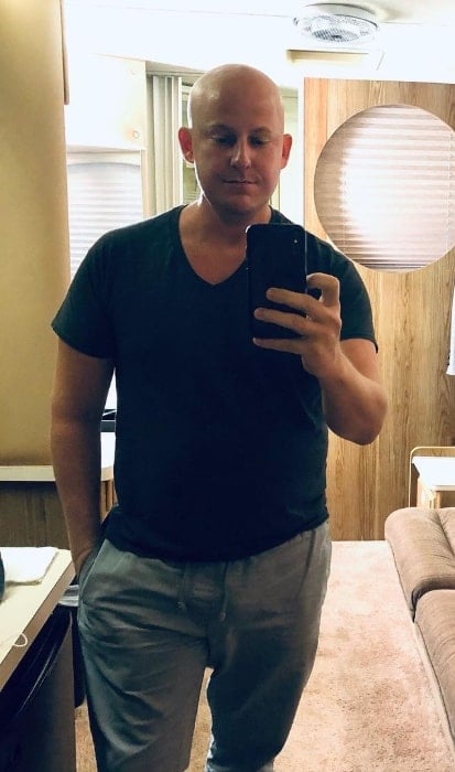 Stephen Guarino as seen while taking a mirror selfie in 2020