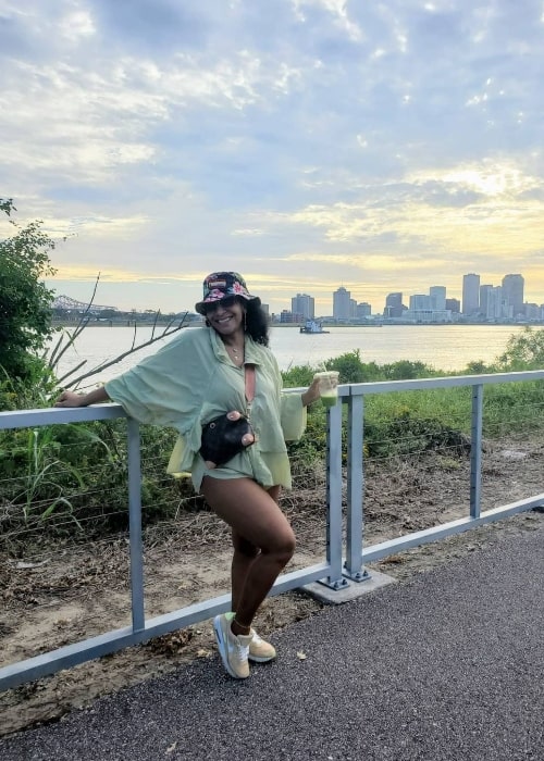 Teedra Moses posing for a picture in New Orleans, Louisiana in October 2021