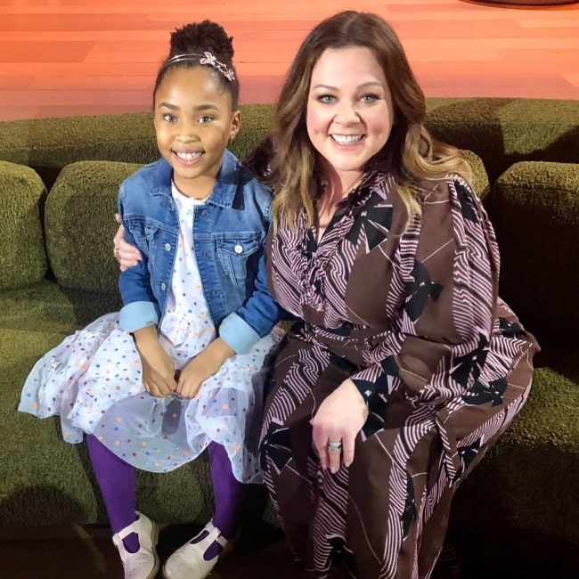 Victory Brinker as seen in a picture that was taken with actress Melissa McCarthy in April 2020