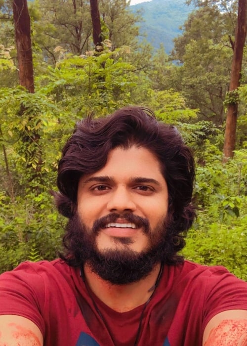 Anand Deverakonda as seen while taking a selfie in Araku in Andhra Pradesh in 2021