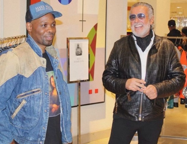 Cormega (Left) and designer Jeff Hamilton in 2021