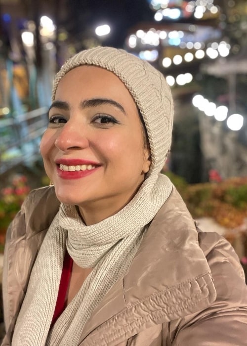 Dua Malik smiling in a selfie in December 2021