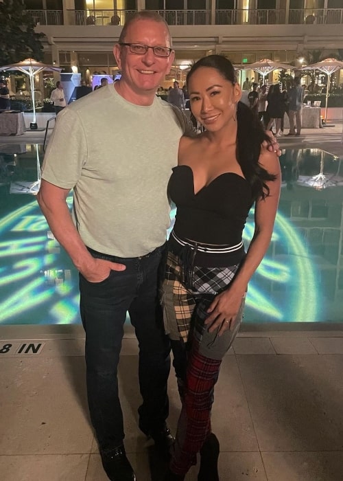 Gail Kim and Robert Irvine, as seen in December 2021