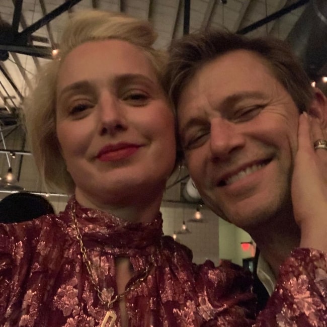 Grant Show smiling in a selfie with Katherine LaNasa in February 2020