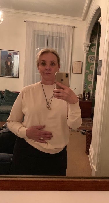 J. Smith-Cameron as seen while taking a mirror selfie in November 2019