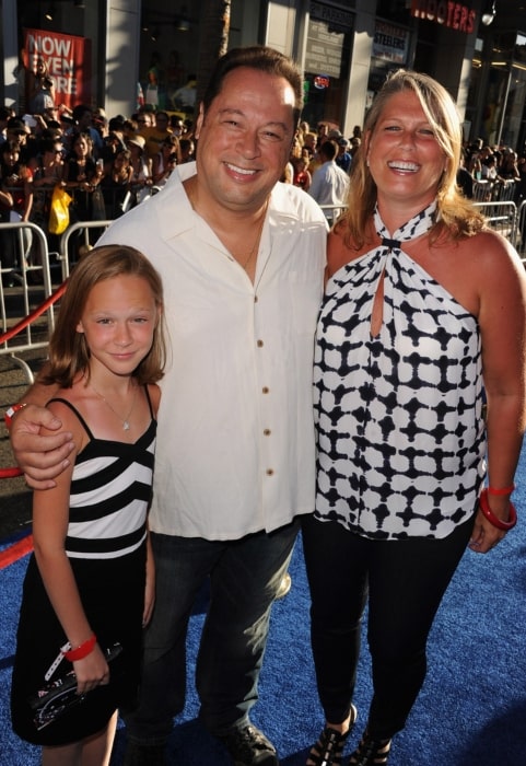 Joe Quesada, with his wife and daughter, as seen in July 2011