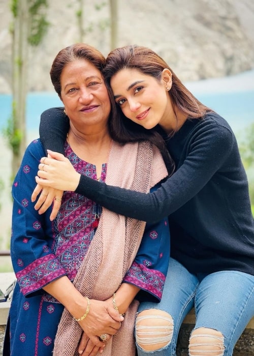 Maya Ali as seen in a picture that was taken with her mother in August 2021