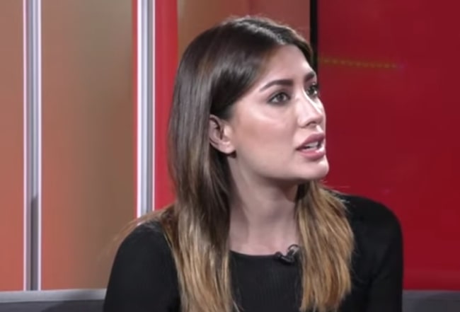 Mehwish Hayat at a talk show in 2019