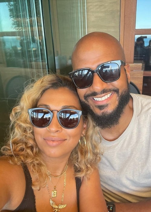 Melanie Fiona and Jared Cotter, as seen in August 2021