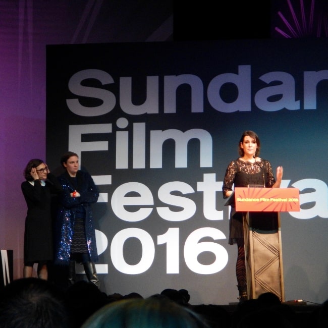 Melanie Lynskey accepting the Jury Performance Award at the 2016 Sundance Film Festival Awards, Park City, Utah