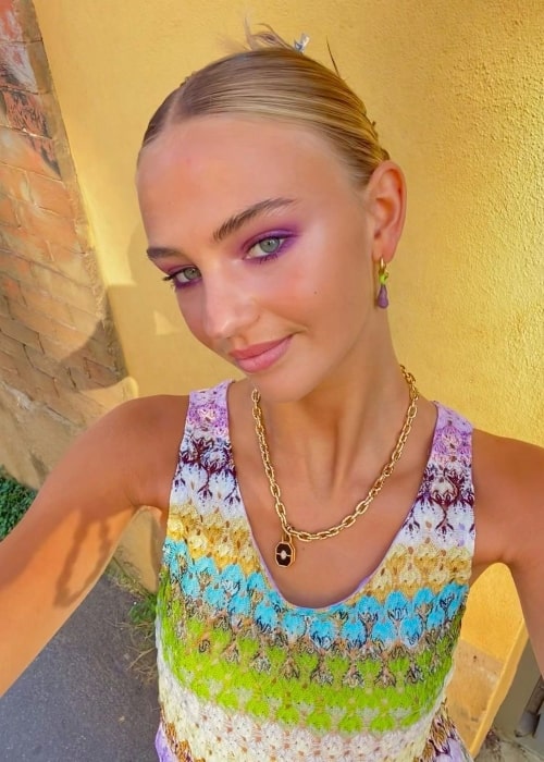 Mia Regan as seen in a selfie that was taken in October 2021