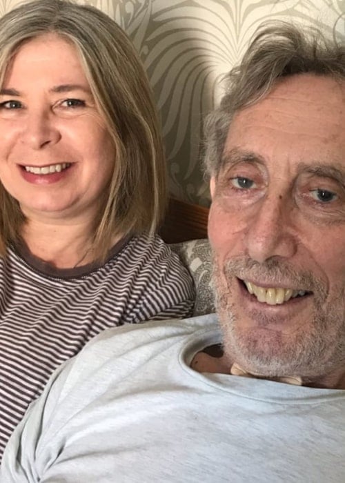 Michael Rosen and Emma-Louise Williams, as seen in May 2018