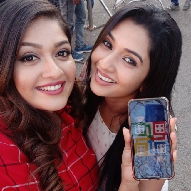 Sonal Monteiro as seen in a selfie that was taken with actress Meghana Raj Sarja in May 2020