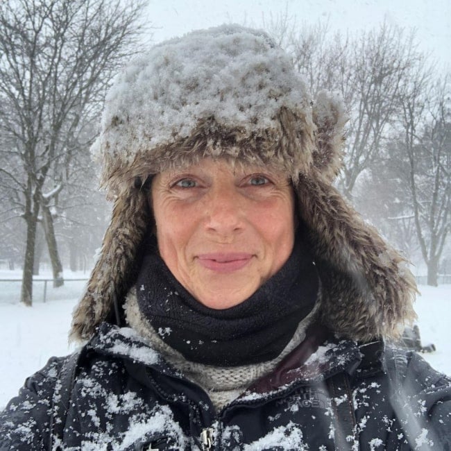 Torri Higginson in February 2021 impressed with the snow