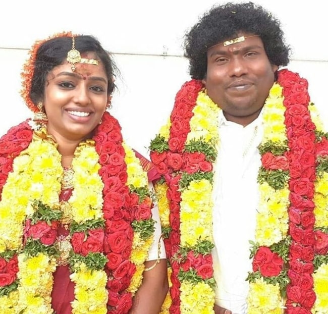 Yogi Babu on his wedding day in February 2020