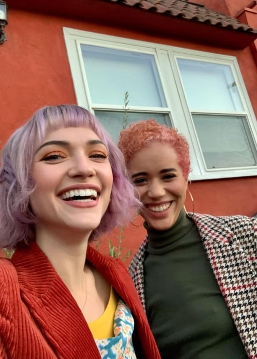 Actress Violett Beane and Jasmin Savoy Brown in a selfie that was taken in December 2021