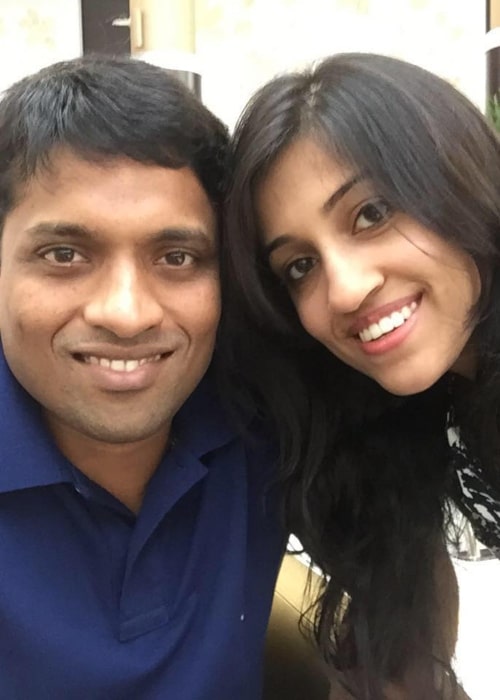 Byju Raveendran and Divya Gokulnath, as seen in September 2020