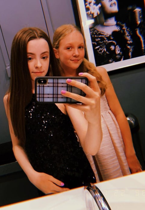 Catherine Bradley in January 2020 with her best friend