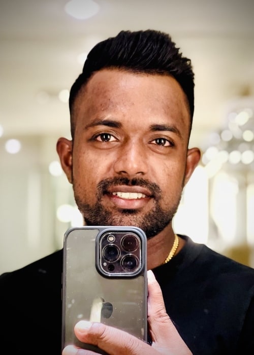 Charith Asalanka as seen in an Instagram Post in December 2021