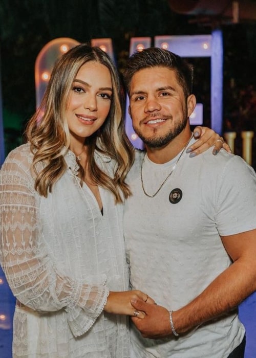 Henry Cejudo and Ana Karolina, as seen in September 2021