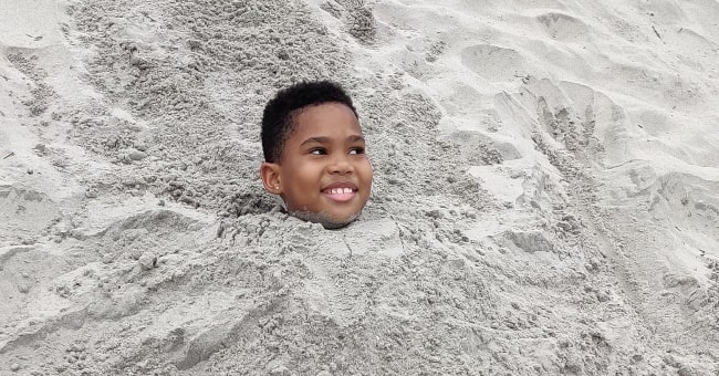 Ja'Siah Young as seen while enjoying his time at the beach in August 2021