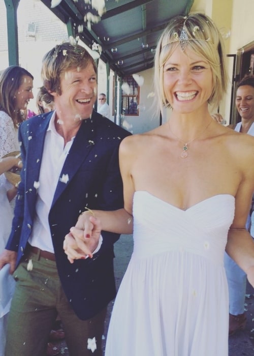 Jonty Rhodes and Melanie Wolf, as seen in October 2014