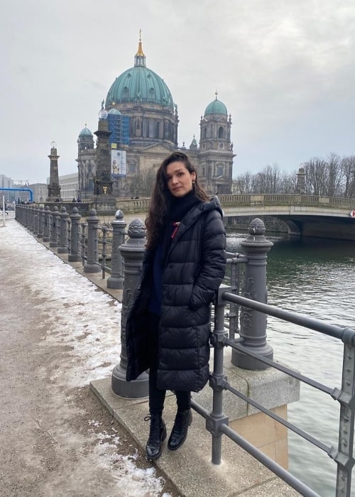 Kim Engelbrecht as seen while posing for a picture in Germany
