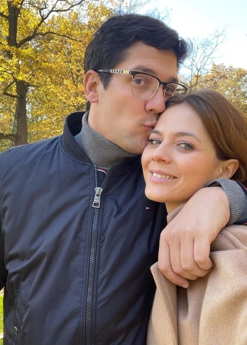 Nina Jankovic and her husband Mateja Dicic in a selfie that was taken in Belgrade in October 2021