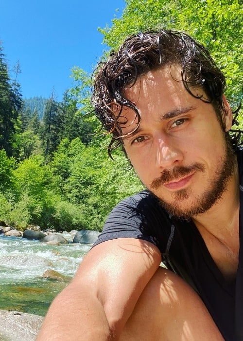 Peter Gadiot as seen while taking a selfie in British Columbia, Canada in 2021