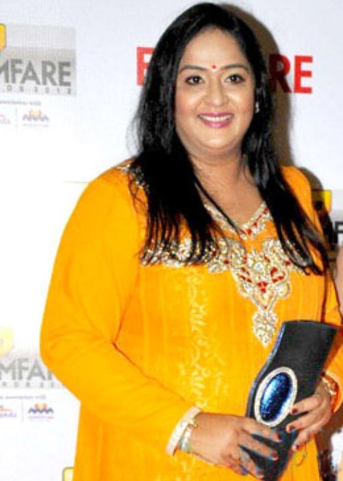 Radha in a picture that was taken in at 60th South Filmfare Awards 2013