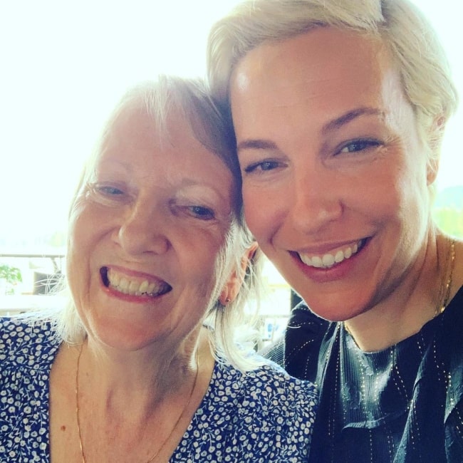 Rebecca Henderson as seen in a selfie that was taken with her mother in Sunshine Coast, Gibsons, Canada in September 2019