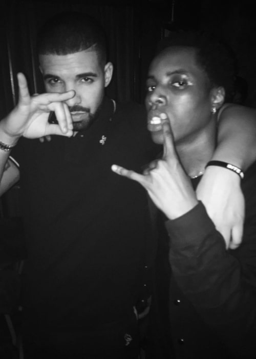 Roy Woods (Right) posing for a picture alongside Drake