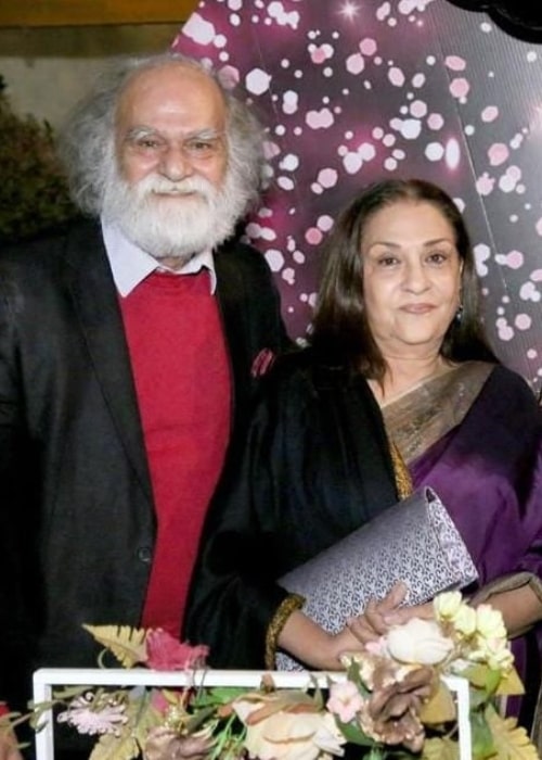 Samina Ahmad and her husband actor Manzar Sehbai in January 2022