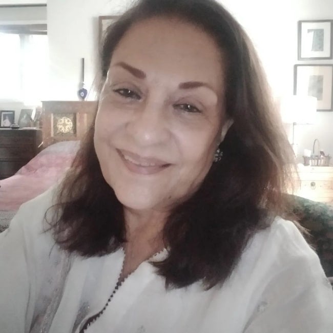 Samina Ahmad as seen in a selfie that was taken in July 2021