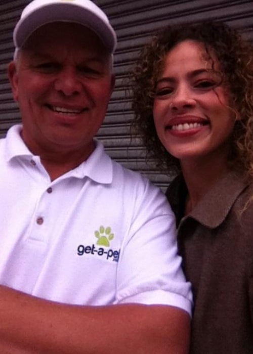 Tawny Cypress with the founder of Get-A-Pet.com in October 2014