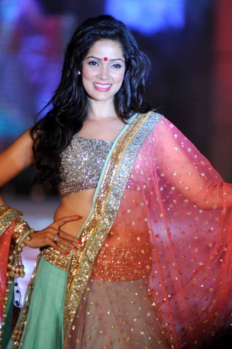 Vidya Malvade pictured while walking for Manish Malhotra & Shaina NC's show for CPAA