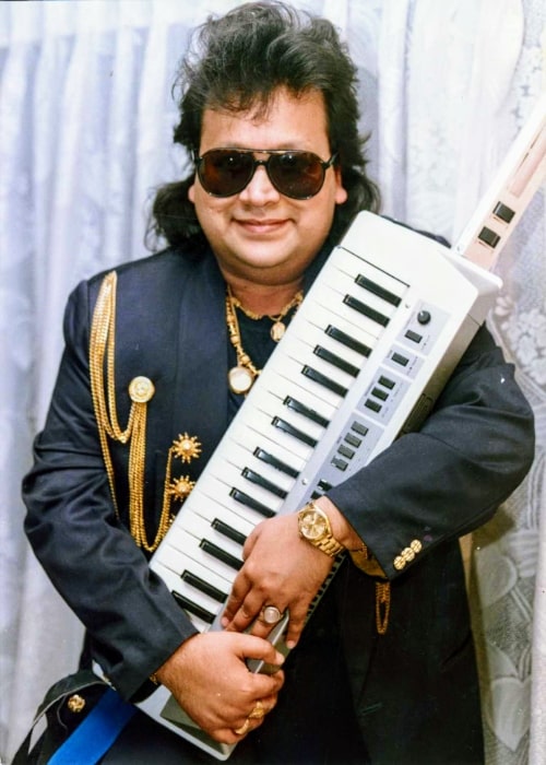 Bappi Lahiri as seen while posing for the camera