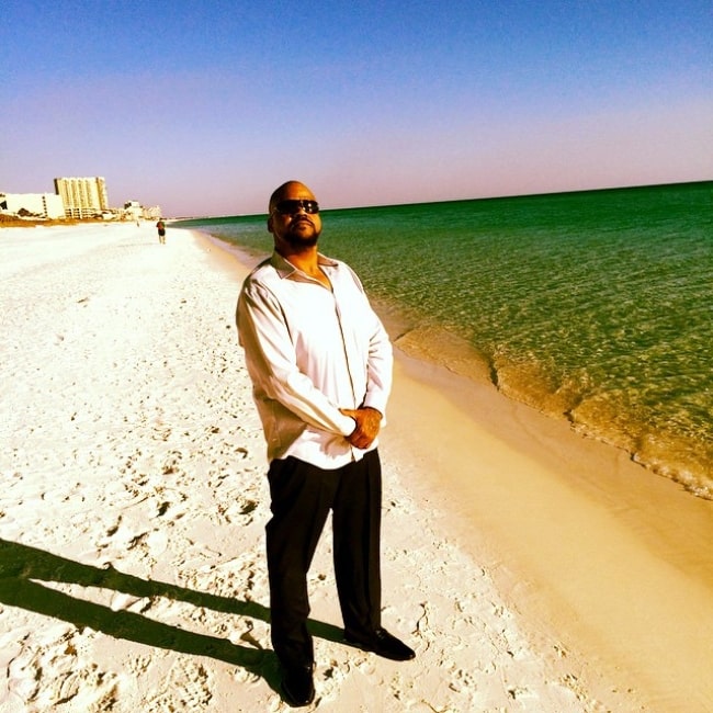 Big Rube as seen while posing for a picture at Miramar Beach in Florida in December 2014