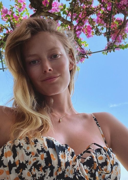 Charlott Cordes as seen in a selfie that was taken in Positano, Italy in August 2021