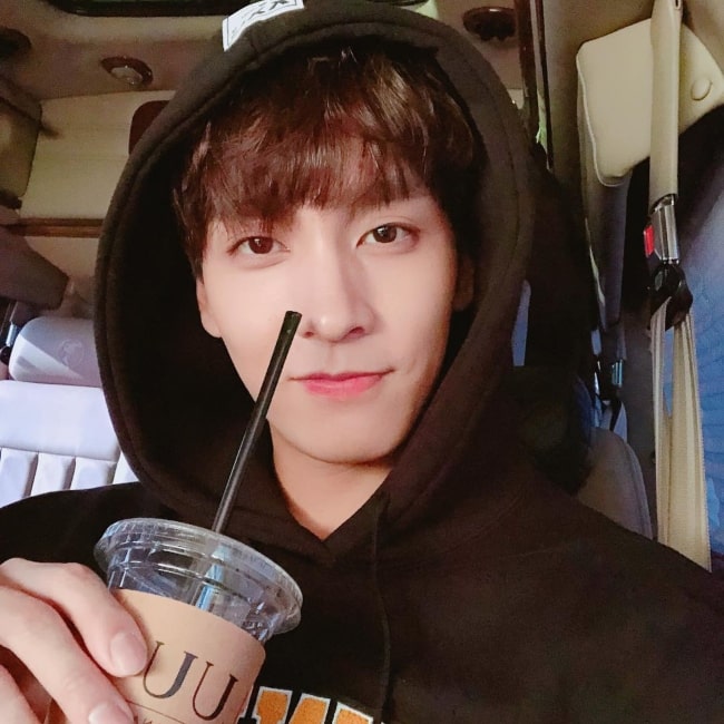 Choi Tae-joon sipping on his cherished beverage in October 2018