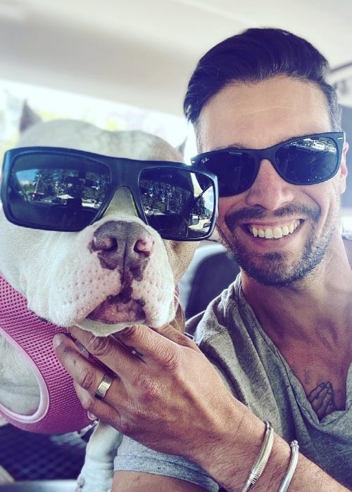 Clayton Chitty as seen in a selfie taken with his dog Bee in May 2021 in Vancouver, British Columbia