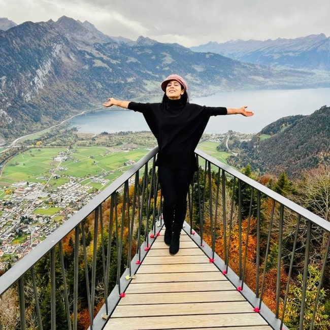 Ghazal Alagh as seen in a picture that was taken at Harder Kulm Top of Interlaken in November 2021