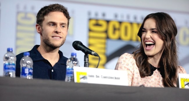 Iain De Caestecker and Elizabeth Henstridge speaking at the 2019 San Diego Comic Con International, for 'Marvel's Agents of S.H.I.E.L.D.', at the San Diego Convention Center in San Diego, California