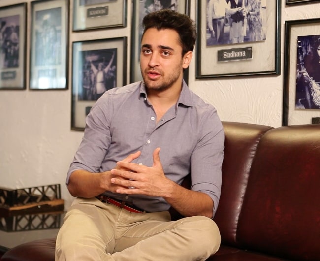 Imran Khan during a behind-the-scenes interview for the English and Hindi language versions of the TeachAIDS animations in Mumbai, Maharashtra in 2013