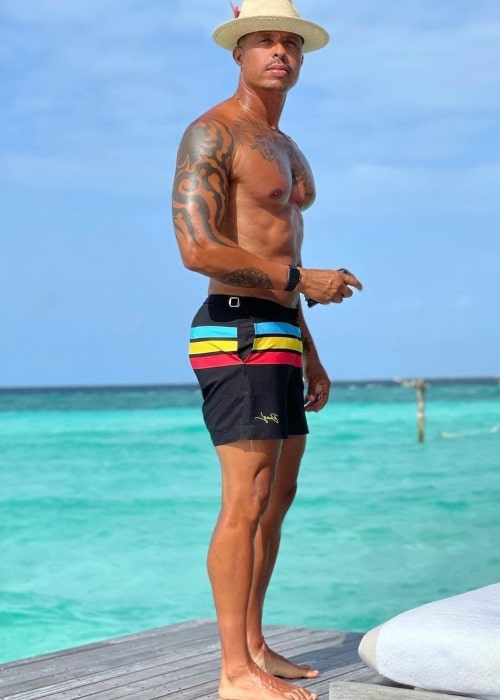 Jamal Sims as seen in a picture that was taken in Gili Lankanfushi, Maldives in September 2021